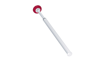 Telescopic single swivel towel rail, 465 à 715 mm, White & Red epoxy-coated aluminium tube Ø 25 mm & steel tube Ø 16 mm