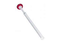 Telescopic single swivel towel rail, 465 à 715 mm, White & Red epoxy-coated aluminium tube Ø 25 mm & steel tube Ø 16 mm