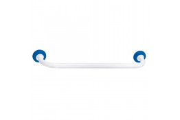 Single towel rail, 590 mm, White & Blue Epoxy-coated Steel, tube Ø 25 mm