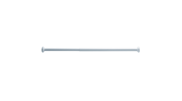 Uitschuifbare rechte gordijnrail, 750 tot 1250 mm, Ø 25 mm