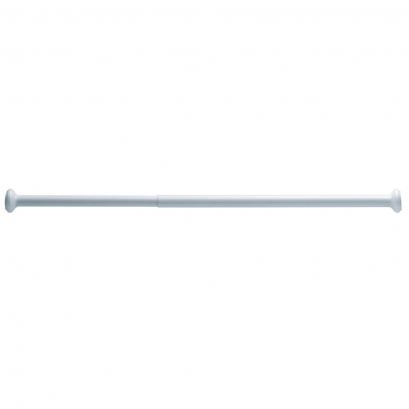 Extending straight curtain rail, 750 à 1250 mm, White Epoxy-coated Aluminium, tube Ø 25 mm