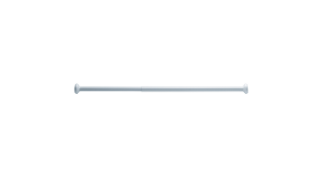 Uitschuifbare rechte gordijnrail, 1200 tot 2200 mm, Ø 25 mm