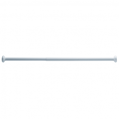Extending straight curtain rail, 1200 à 2200 mm, White Epoxy-coated Aluminium, tube Ø 25 mm