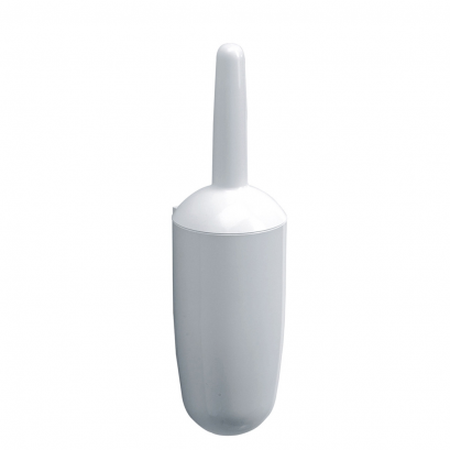 Toilet brush & holder, 105 x 100 x 350 mm, White ABS
