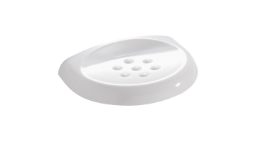 Soap holder, 120 x 160 x 30 mm, White Thermoset resin