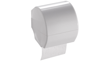 DUROFORT - Distributeur papier WC, avec couvercle, Blanc