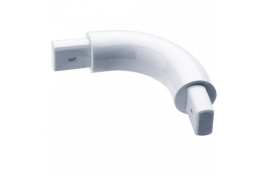 90° elbow connector, 70 x 70 mm, White Polyamide (Nylon), tube Ø 33 mm