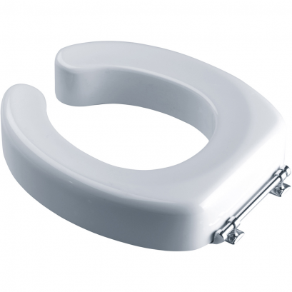 Raised toilet seat for standard wc bowls, 420 x 370 x 90 mm, White Polyester