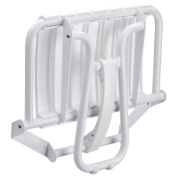 White foldaway shower seat - Large size