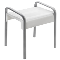 ARSIS shower stool, White and Mat grey