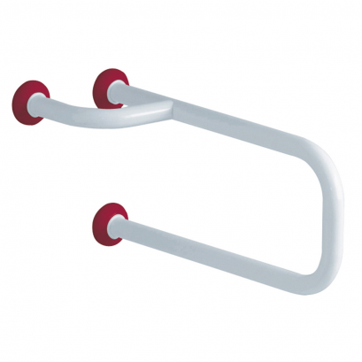 U-shaped bar, 825 x 300 mm, White & Red Epoxy-coated Aluminium , tube Ø 30 mm