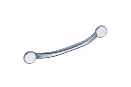 One-piece grab bar, 435 mm, Brushed Stainless steel, tube Ø 25 mm
