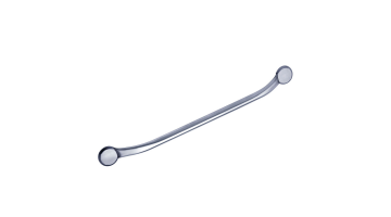 One-piece grab bar, 705 mm, Brushed Stainless steel, tube Ø 25 mm