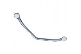 135° angled one-piece grab bar, 330 x 330 mm, Brushed Stainless steel, tube Ø 25 mm