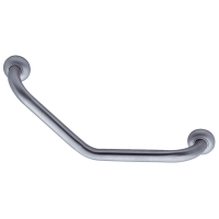 135° angled grab bar, 265 x 265 mm, Brushed Stainless steel, tube Ø 30 mm