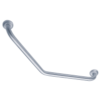 135° angled grab bar, 400 x 400 mm, Brushed Stainless steel, tube Ø 30 mm
