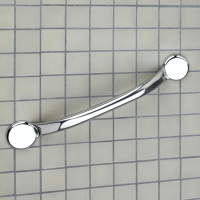 One-piece grab bar, 435 mm, Bright polished Stainless steel, tube Ø 25 mm