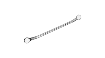 One-piece grab bar, 705 mm, Bright polished Stainless steel, tube Ø 25 mm
