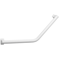ARSIS 135° angled grab bar, 400 x 400 mm, White Epoxy-coated Aluminium