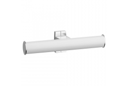 ARSIS - Dubbele toiletrolhouder, Wit aluminium & mat chroom
