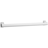 ARSIS straight grab bar, 400 mm, White Epoxy-coated Aluminium, mat chrome-plated flanges