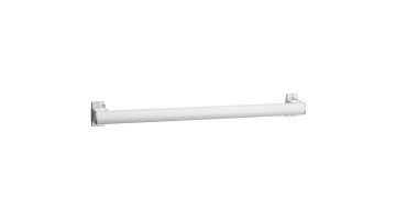 ARSIS straight grab bar, 500 mm, White Epoxy-coated Aluminium, mat chrome-plated flanges