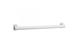 ARSIS straight grab bar, 600 mm, White Epoxy-coated Aluminium, mat chrome-plated flanges