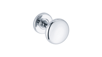 Single robe hook, 50 x 70 mm, Bright polished Stainless steel, Ø 50 mm