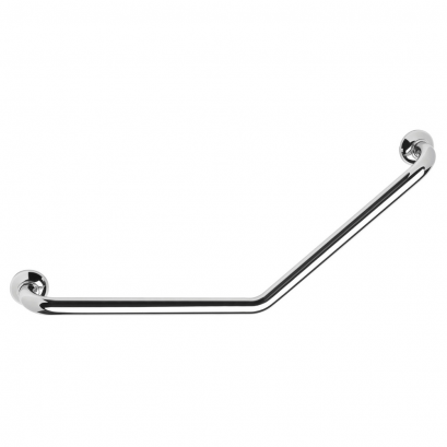 135° angled grab bar, 400 x 400 mm, Chrome and nickel-plated Brass, tube Ø 32 mm