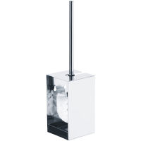 Toilet brush & holder, 390 x 100 x 100 mm, Bright polished Stainless steel