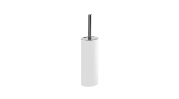 Toilet brush & holder, 410 x 110 x 80 mm, Chrome-plated Stainless steel, Brass