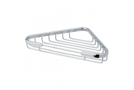 Angled soap basket, 242 x 148 x 32 mm, Chrome and nickel-plated Brass