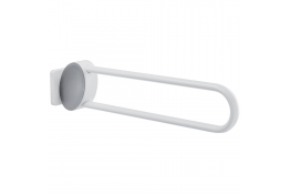 ARSIS® hinged bar, 770 mm, White Epoxy-coated Aluminium, tube 38 x 25 mm