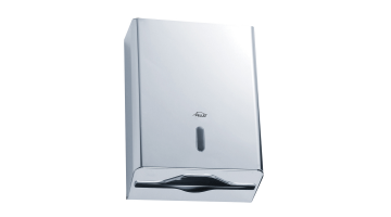 Hand paper towel dispenser, 365 x 270 x 110 mm, Bright polished Stainless steel
