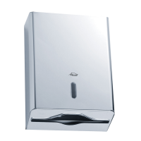 Hand paper towel dispenser, 365 x 270 x 110 mm, Bright polished Stainless steel