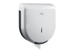 Jumbo toilet roll dispenser, 320 x 285 x 120 mm, White & Grey ABS