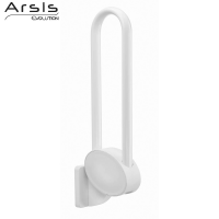 ARSIS hinged bar, 600 x 109 x 182 mm, White Epoxy-coated Aluminium, tube 38 x 25 mm