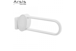 Opklapbare steungreep Arsis, 600 x 109 x 182 mm, Wit Epoxy Aluminium tube 38 x 25 mm