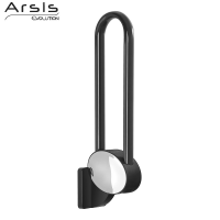 Opklapbare steungreep Arsis, 600 mm, Antracietgrijs Epoxy Aluminium tube 38 x 25 mm