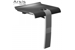 ARSIS® shower seat, Anthracite grey ABS seat, Grey epoxy-coated base