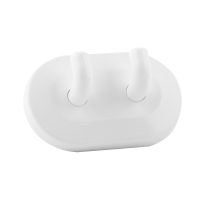 Double robe hook, 70 x 160 x 30 mm, White Thermoset resin
