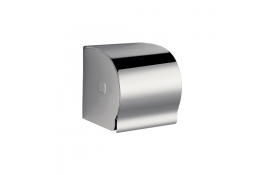 Distributeur de papier WC avec couvercle et clé inox poli-brillant