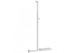 ARSIS T- or L-shaped shower bar, White Epoxy-coated Aluminium