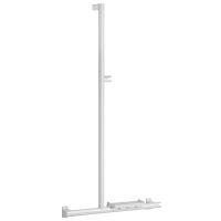 ARSIS T- or L-shaped shower bar, White Epoxy-coated Aluminium
