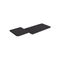 ALUR - Shower tray, straight, 2 levels, powder-coated folded aluminium, Matt grey
