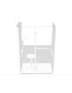 Configuratie Nis Draaideur 1200 x 800 mm L1200 mm Uitvoering links 2