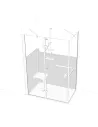 Cabine Configuratie Draaideur 1200 x 800 mm L1200 mm Linkse uitvoering