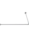 Corner curtain rack 90° 2 conical clamp bases