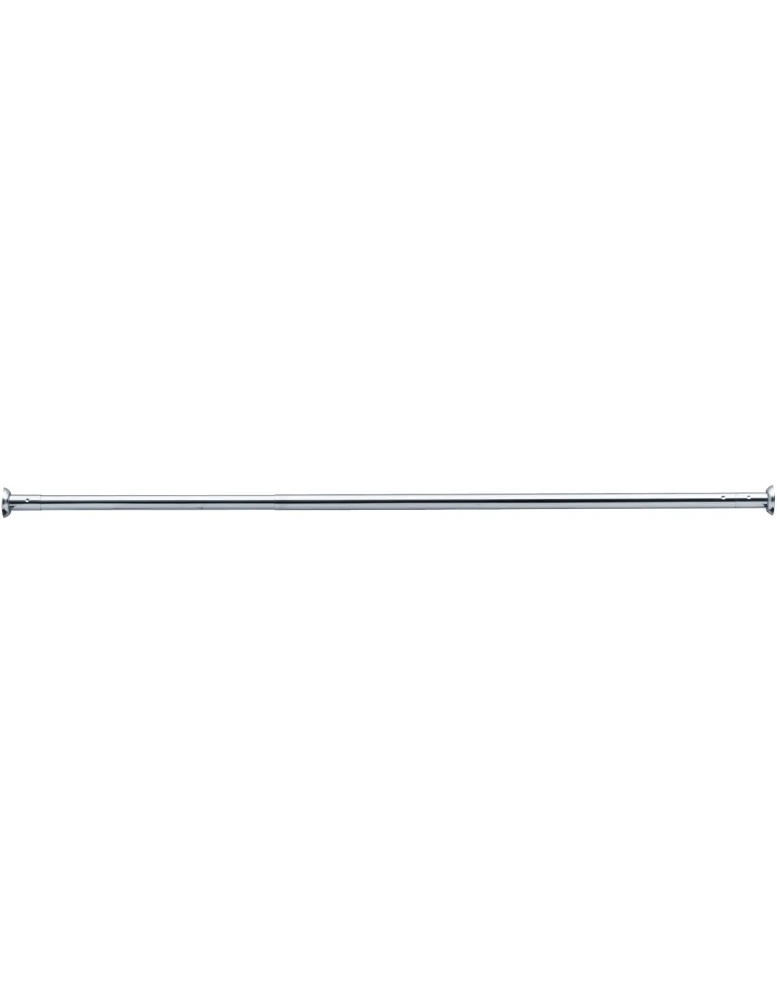 Extendable straight curtain holder with 2 bases
