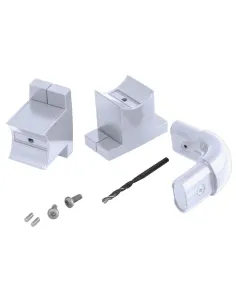 Coude 90° angle 2 murs avec fixations murales